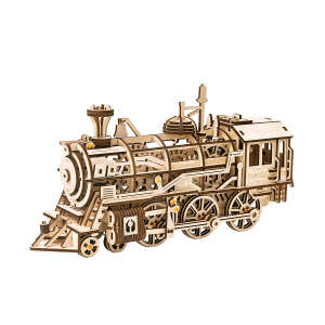 3D-Holzpuzzle Mechanische Dampf Express Eisenbahn