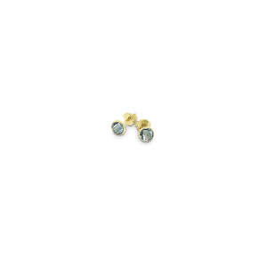 Ohrstecker mit Topas swiss blue (585er Gold)