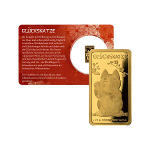 Goldbarren "Glückskatze"