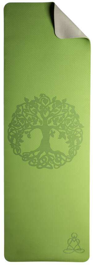 Yogamatte Baum des Lebens (hellgrün)