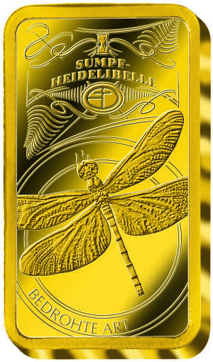 Goldbarren Bedrohte Tierarten "Sumpf-Heidelibelle"