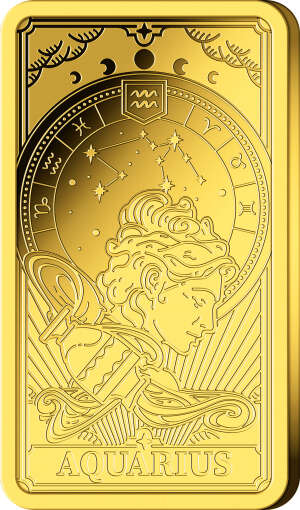 Goldbarren Sternzeichen Wassermann (mit Zertifikat)