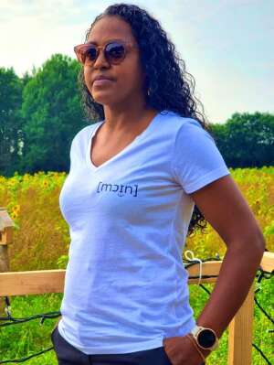 Ladies V-Neck-Shirt moin