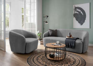 Lounge Sofa Loconia 2,5-Sitzer Grey