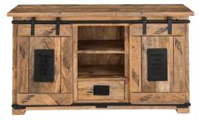 Vintage TV Kommode Florenz Mangoholz (128 cm)
