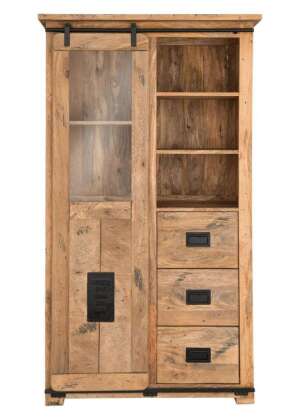 Vintage Vitrine Florenz Mangoholz (100 cm)