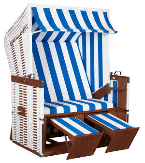 Strandkorb deVries Profi Nordsee Sylt - PE weiß - Modell 991