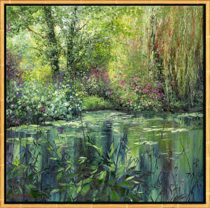 Jean-Claude Cubaynes: Bild "Printemps à Giverny" gerahmt