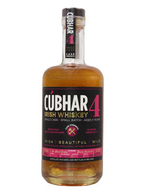 Cúbhar Single Malt Single Cask Irish Whiskey Cask Strength, Aged 4 Years (Vollreifung in Rotweinfässern)