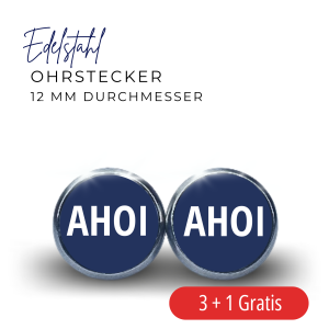 Ohrstecker Edelstahl AHOI