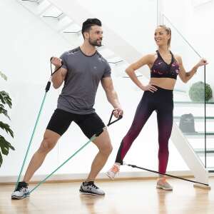 Fitnessband-Set "Tribainer" (3 Stück) mit Accessoires und Tasche