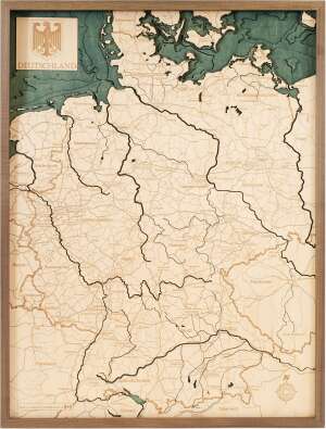 3D-Wandkarte Deutschland Version L