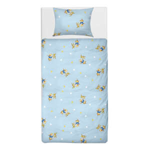Leo Lausemaus Kleinkinder Bettwäsche-Set - 2-teilig, blau, 100 % Baumwolle, weich und atmungsaktiv - für Jungen und Mädchen - Bettbezug 100 x 135 cm, Kissenbezug 40 x 60 cm