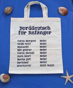 Tasche mit Aufdruck "Norddeutsch für Anfänger"