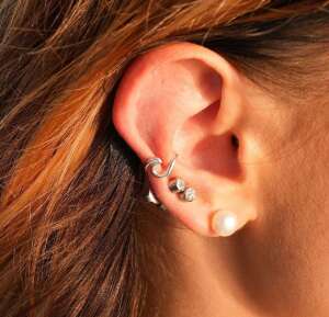 Earcuff Welle - Silber