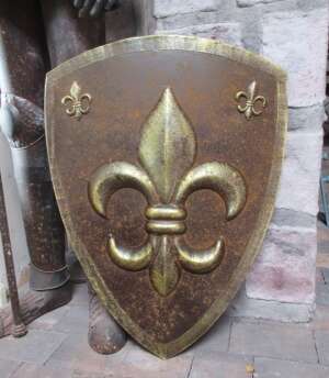 Wanddeko Ritter Schild FLEUR de LIS WO-1112