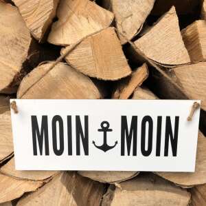 Schild "Moin Moin" 25 x 10 x 0,3 cm
