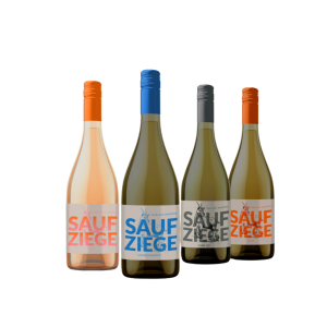 SAUFZIEGE 4er Probierpaket - Grauburgunder, Secco, Cuvée & Rosé