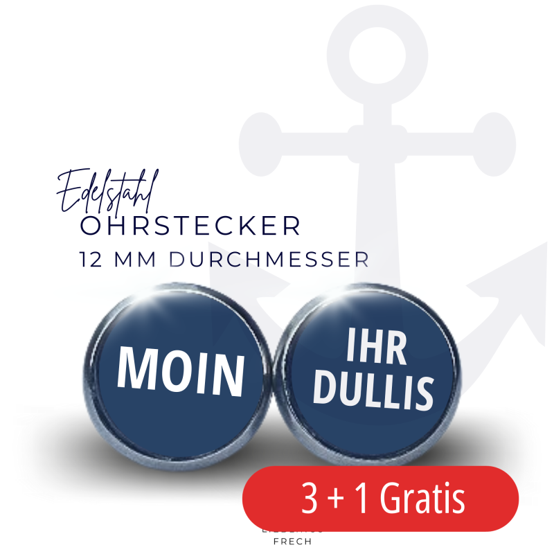 Ohrstecker Edelstahl MOIN IHR DULLIS | Nordwest Shop