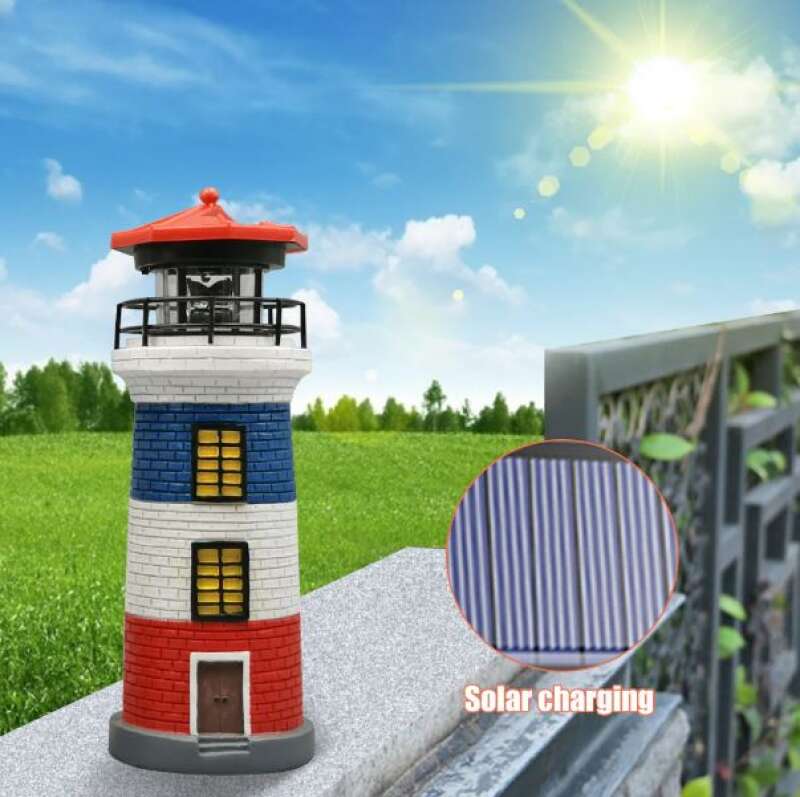 Leuchtturm mit Solar-LED - Rot